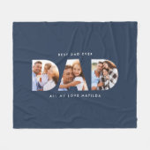 Pap foto moderne typografische kindercadeau fleece deken (Voorkant (Horizontaal))