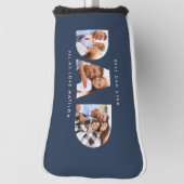 Pap foto moderne typografische kindercadeau golfheadcover (Draai 90)
