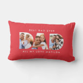 Pap foto moderne typografische kindercadeau kussen (Achterkant)