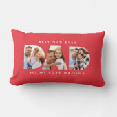 Pap foto moderne typografische kindercadeau kussen (Voorkant)