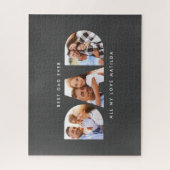 Pap foto moderne typografische kindercadeau legpuzzel (Verticaal)