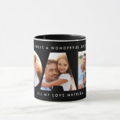 Pap foto moderne typografische kindercadeau mok (Midden)