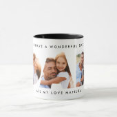 Pap foto moderne typografische kindercadeau mok (Midden)