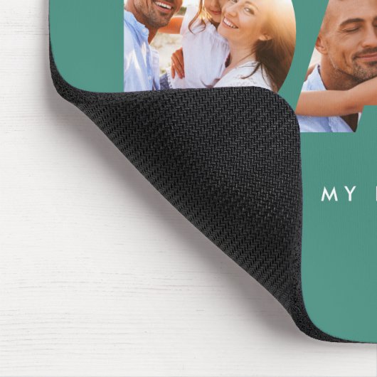 Pap foto moderne typografische kindercadeau muismat (Hoek)