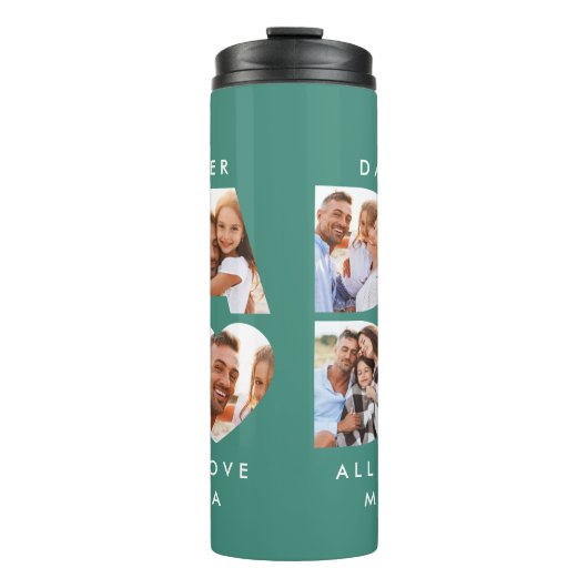 Pap foto moderne typografische kindercadeau thermosbeker (Voorkant)