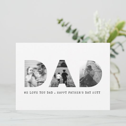 Pap Foto Vaderdag Kaart (Staand voorkant)