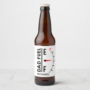 Pap Fuel Funny Vaderdag Birthday - gepersonaliseer Bier Etiket