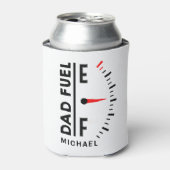 Pap Fuel Funny Vaderdag Birthday - gepersonaliseer Blikjeskoeler (Blikje Voorkant)