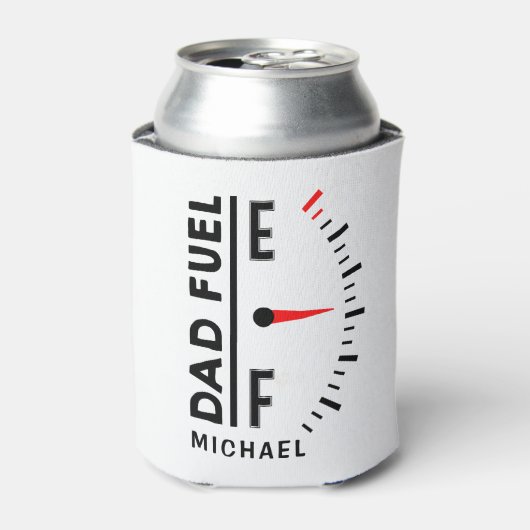 Pap Fuel Funny Vaderdag Birthday - gepersonaliseer Blikjeskoeler (Blikje Voorkant)