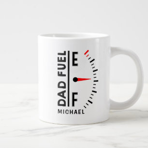 Pap Fuel Funny Vaderdag Birthday - gepersonaliseer Grote Koffiekop