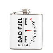 Pap Fuel Funny Vaderdag Birthday - gepersonaliseer Heupfles (Voorkant)