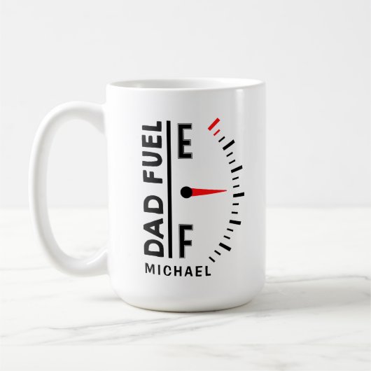 Pap Fuel Funny Vaderdag Birthday - gepersonaliseer Koffiemok (Links)