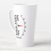Pap Fuel Funny Vaderdag Birthday - gepersonaliseer Latte Mok (Linkerhoek)