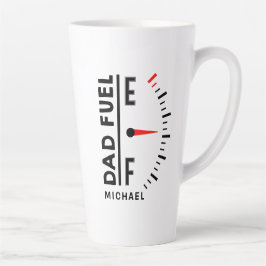 Pap Fuel Funny Vaderdag Birthday - gepersonaliseer Latte Mok