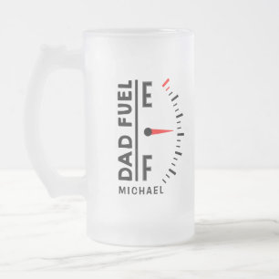 Pap Fuel Funny Vaderdag Birthday - gepersonaliseer Matglas Bierpul