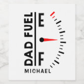 Pap Fuel Funny Vaderdag Birthday - gepersonaliseer Wijn Etiket (Enkel label)