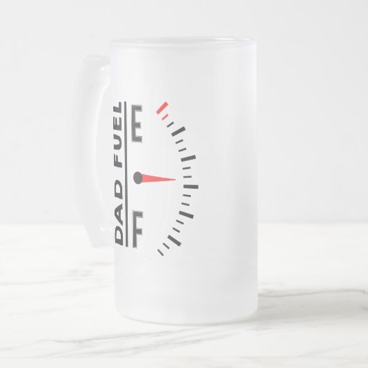 Pap Fuel Funny Vaderdag Birthday Matglas Bierpul (Voorkant links)