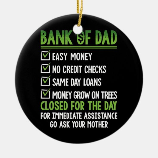 Pap Funny Fathers Day Keramisch Ornament (Voorkant)
