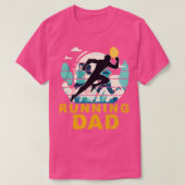 Pap Funny Marathon Runner Fatherx27s Dag i T-shirt (Design voorkant)