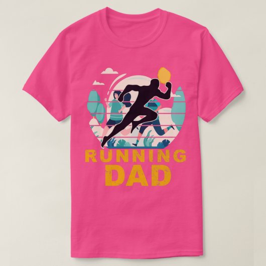 Pap Funny Marathon Runner Fatherx27s Dag i T-shirt (Design voorkant)