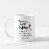 Pap Funny Sperm Bedankt pap voor niet-uittrekken Koffiemok (Links)