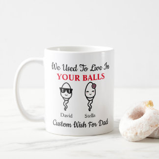 Pap Funny Sperm die we in je broek leefden Koffiemok