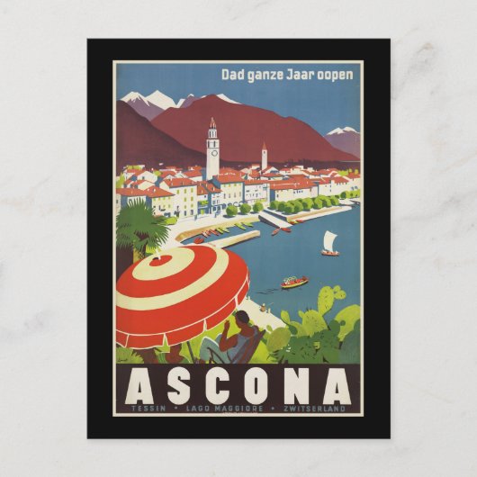 Pap ganze Jaar oopen Ascona Briefkaart (Voorkant)