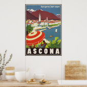 Pap ganze Jaar oopen Ascona Poster (Keuken)
