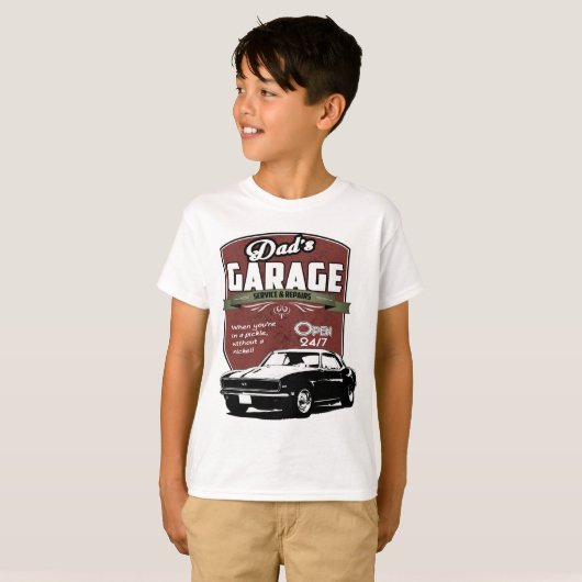 Pap Garage 1968 Camaro T-shirt (Voorkant volledig)