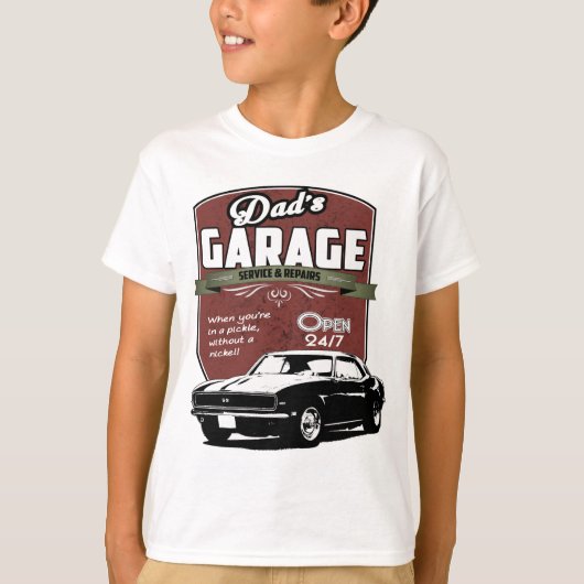 Pap Garage 1968 Camaro T-shirt (Voorkant)