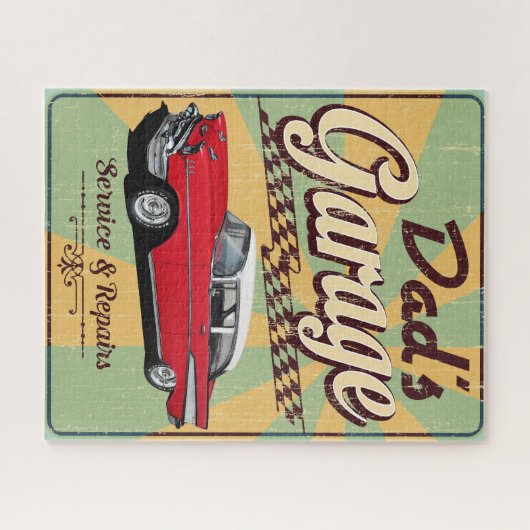 Pap Garage 57 Chevy Legpuzzel (Horizontaal)