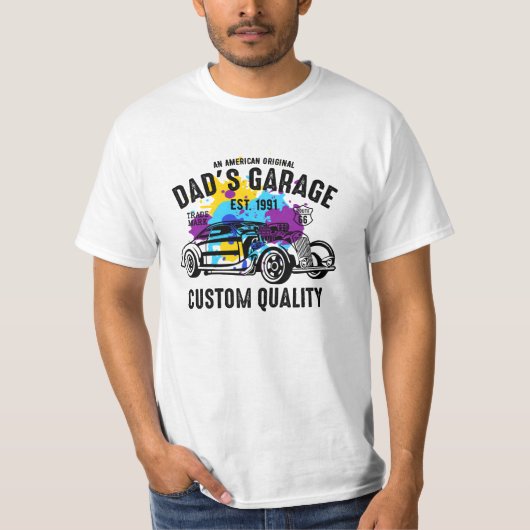 Pap Garage Mannen T-shirt (Voorkant)
