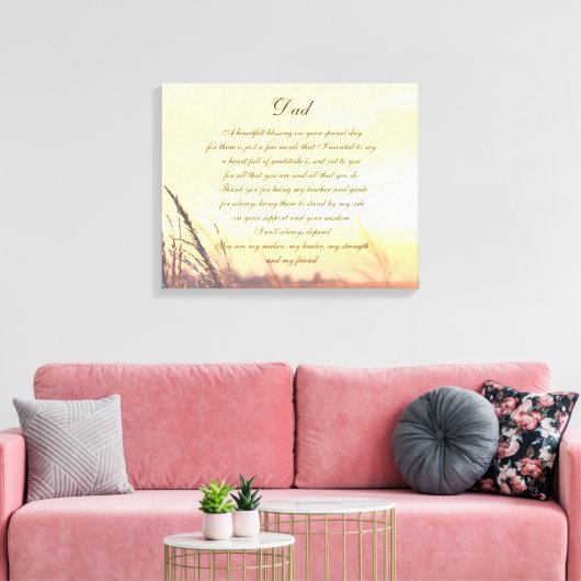 Pap gedicht canvas afdruk (Insitu (Woonkamer))