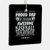 Pap Geweldige Baseball-spelers Keramisch Ornament (Rechts)