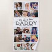 Pap Gift 15 Foto Collage Strandlaken (Voorkant)