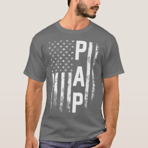 Pap Gift America Flag Gift voor mannen Vaderdag T- T-shirt