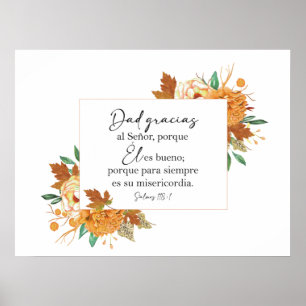 Pap gracias, Salmos 118 Póster Poster