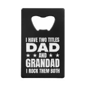 Pap Grandad Creditkaart Flessenopener (Voorkant)