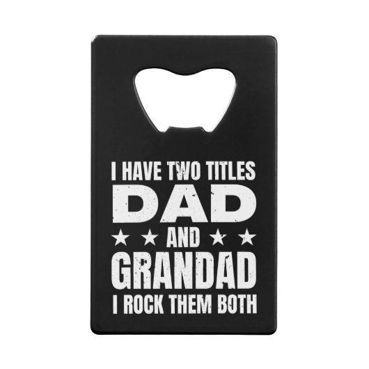 Pap Grandad Creditkaart Flessenopener (Voorkant)