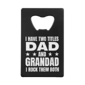 Pap Grandad Creditkaart Flessenopener (Achterkant)