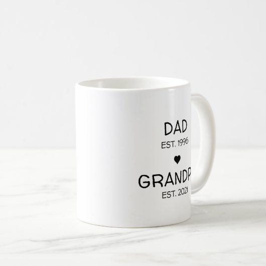 Pap Grandpa Zwangerschap Aankondiging Baby onthull Koffiemok (Voorkant rechts)