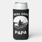 Pap grap, riel cool papa, vaderdag vissen seltzer blikjeskoeler (Seltzer Achterkant)