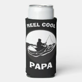 Pap grap, riel cool papa, vaderdag vissen seltzer blikjeskoeler (Seltzer Voorkant)