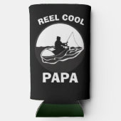 Pap grap, riel cool papa, vaderdag vissen seltzer blikjeskoeler (Achterkant)