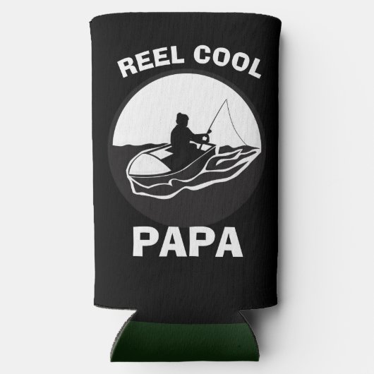 Pap grap, riel cool papa, vaderdag vissen seltzer blikjeskoeler (Achterkant)