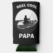 Pap grap, riel cool papa, vaderdag vissen seltzer blikjeskoeler (Voorkant)