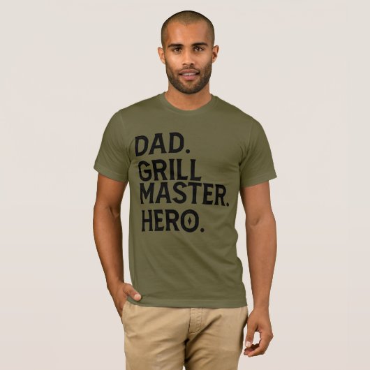 Pap Grill Master Hero - Grappige Pap Grillen T-shirt (Voorkant volledig)