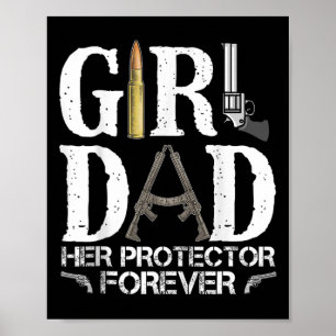 Pap Haar Beschermer Voor eeuwig Papa Grappige Vade Poster