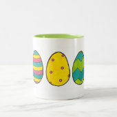 Pap Happy Easter Hunt Eggs Springtime Tweekleurige Koffiemok (Center)
