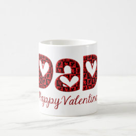 Pap Happy Valentijn Cute Cupid Typografie Koffiemok